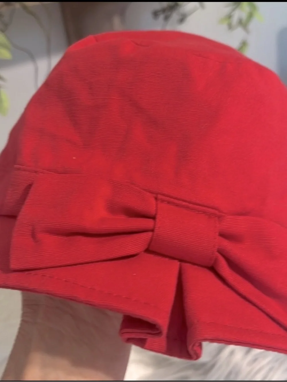 Red Bow Kids Cotton Bucket Hat